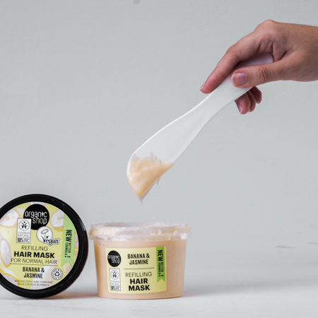 Foto do Produto Máscara Capilar Vegana para Cabelo Quebradiço - Banana e Jasmin Organic Shop