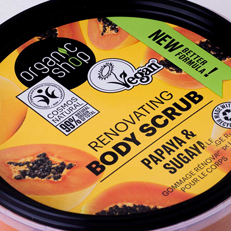 Foto do Produto Esfoliante Corporal Natural - Mamão e Açúcar Organic Shop