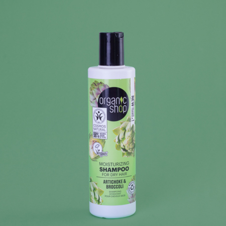 Foto do Produto Shampoo Hidratante Vegano para Cabelo Seco - Alcachofra e Brócolis Organic Shop