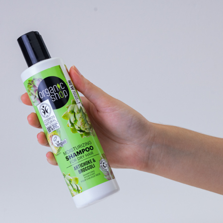 Foto do Produto Shampoo Hidratante Vegano para Cabelo Seco - Alcachofra e Brócolis Organic Shop