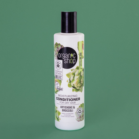 Foto do Produto Condicionador Hidratante Vegano para Cabelo Seco - Alcachofra e Brócolis Organic Shop
