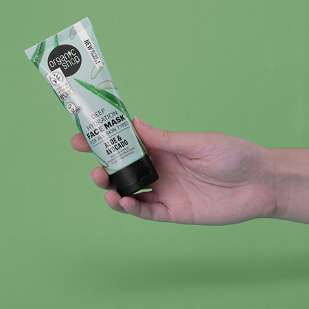 Foto do Produto Máscara Facial de Hidratação Profunda - Aloe Vera e Abacate Organic Shop