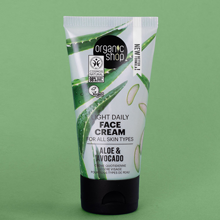 Foto do Produto Creme Hidratante Facial - Aloe Vera e Abacate Organic Shop