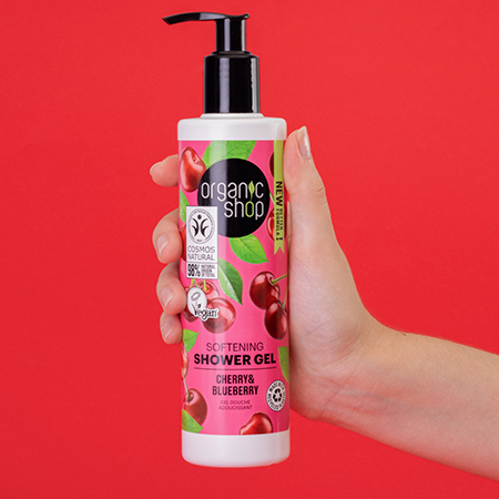 Foto do Produto Shower Gel Sabonete Líquido Corporal - Cereja e Mirtilo Organic Shop