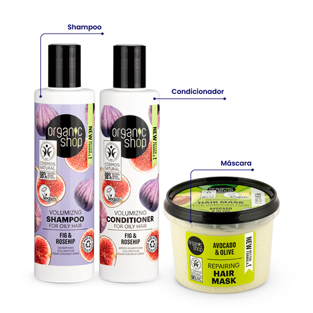 Foto do Produto Kit Premium Cabelos Mistos Organic Shop