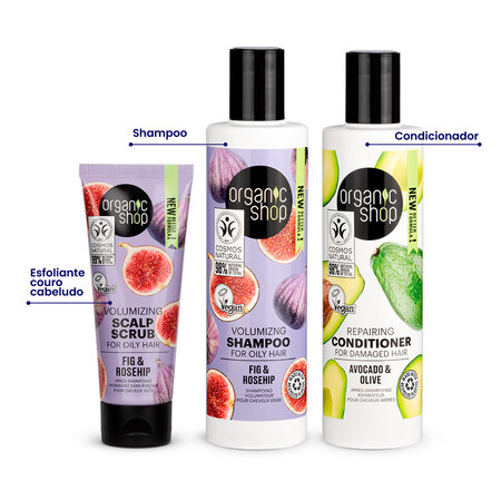 Foto do Produto Kit Básico Cabelos Mistos Organic Shop
