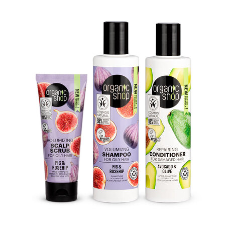 Foto do Produto Kit Básico Cabelos Mistos Organic Shop