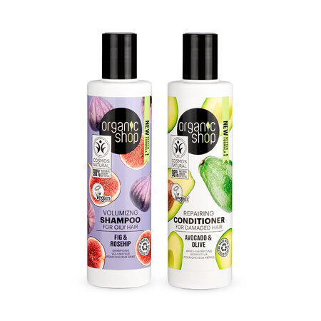 Foto do Produto Kit shampoo e Condicionador Cabelos Mistos Organic Shop