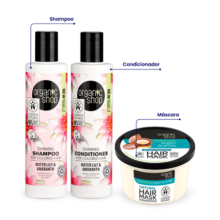 Foto do Produto Kit Essencial Mega Brilho Organic Shop