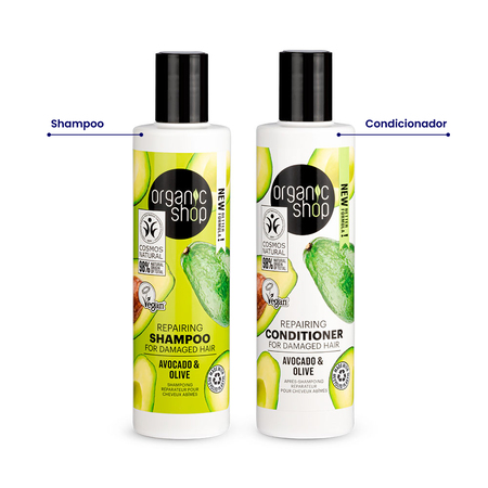 Foto do Produto Kit shampoo e Condicionador Cabelo Crespo Organic Shop