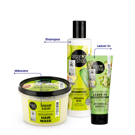 Foto do Produto Kit Básico Reconstrução Cabelo Danificado Organic Shop