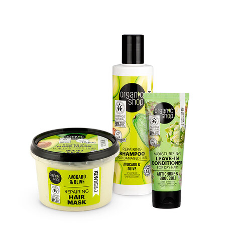 Foto do Produto Kit Básico Reconstrução Cabelo Danificado Organic Shop