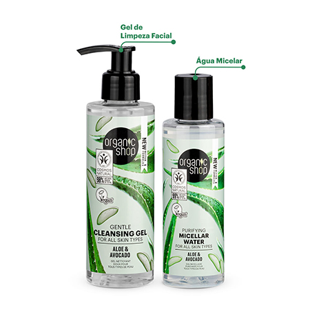 Foto do Produto Kit Limpeza Facial Básico Organic Shop - Aloe Vera + Abacate