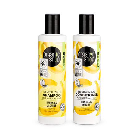 Foto do Produto Kit shampoo e Condicionador Cabelo Liso Organic Shop