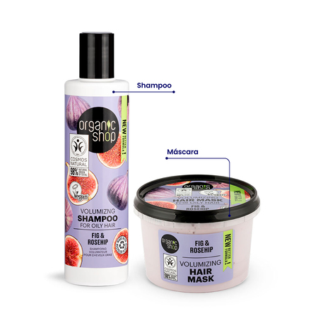 Foto do Produto Kit shampoo e Máscara Cabelo Oleoso Organic Shop