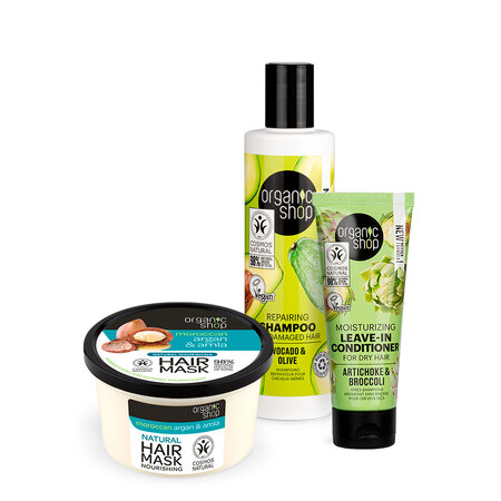Foto do Produto Kit Básico Nutrição Cabelo Ressecado Organic Shop