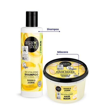 Foto do Produto Kit shampoo e Máscara Restauração Capilar Organic Shop