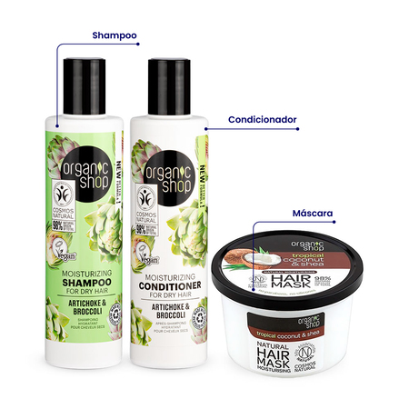 Foto do Produto Kit Essencial Hidratação Cabelo Seco Organic Shop