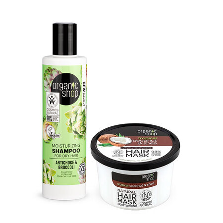 Foto do Produto Kit Shampoo e Máscara Hidratação Cabelo Seco Organic Shop