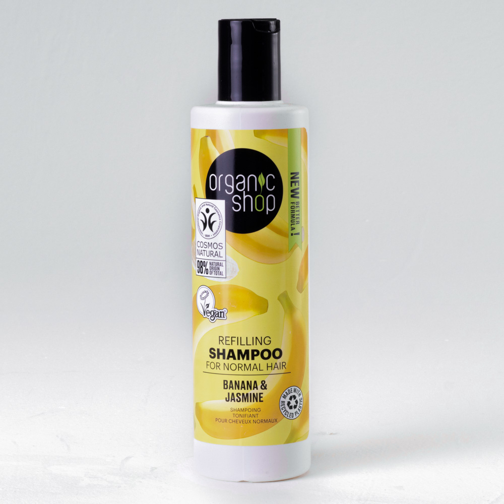 Shampoo para Cabelo Quebradiço Vegano - Banana e Jasmin Organic