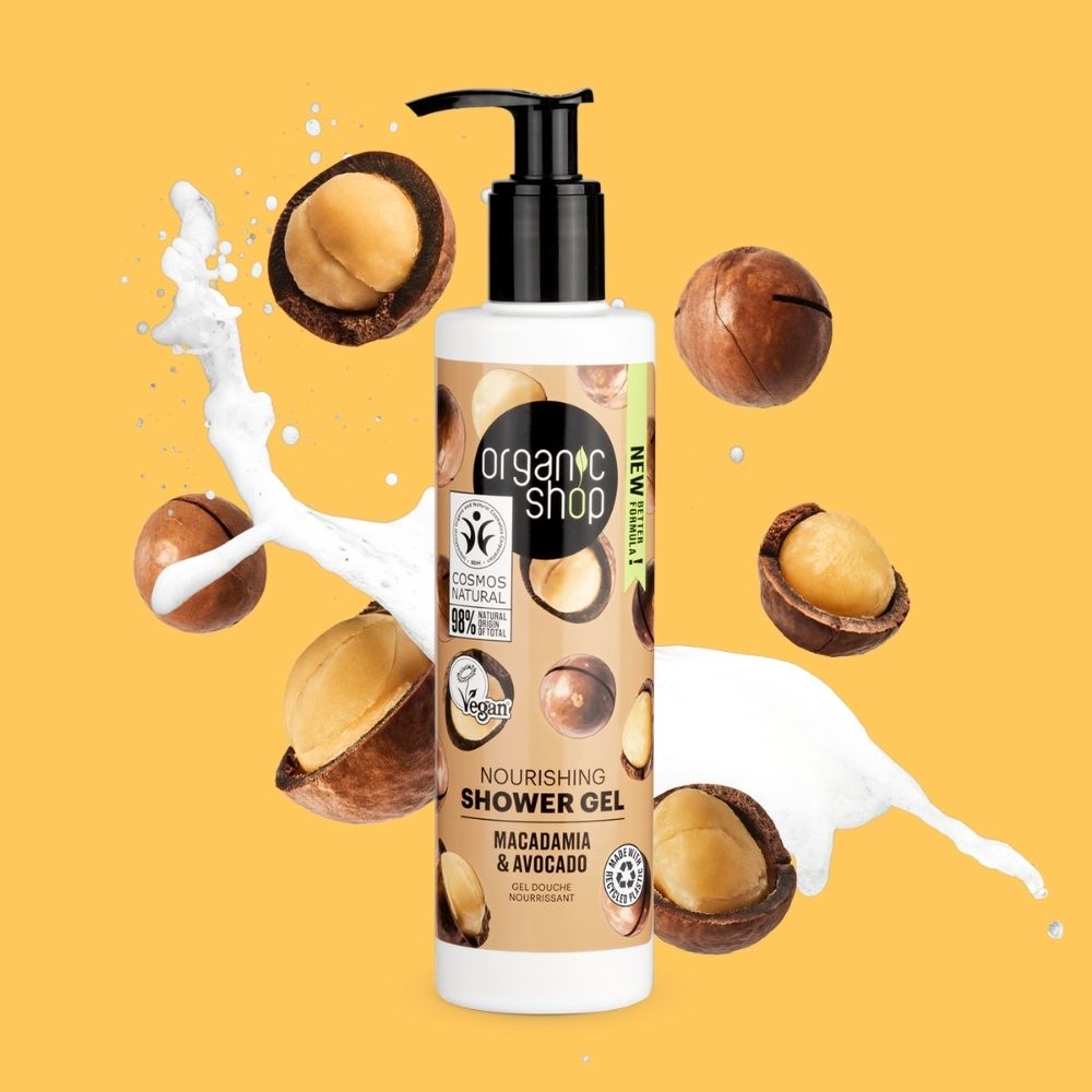 Shower Gel Sabonete Líquido Corporal Macadâmia e Abacate Organic