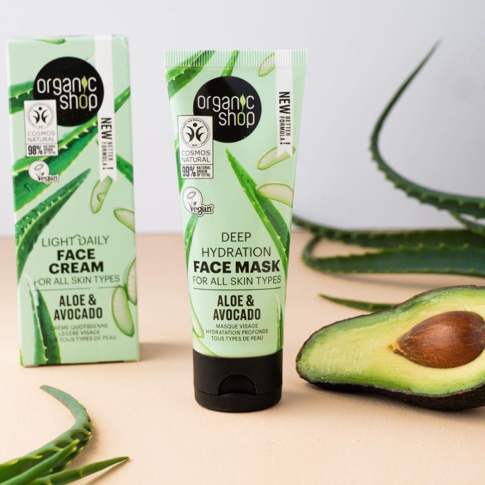 Mscara Facial de Hidratao Profunda Babosa e Abacate Organic Shop -  Organic Shop