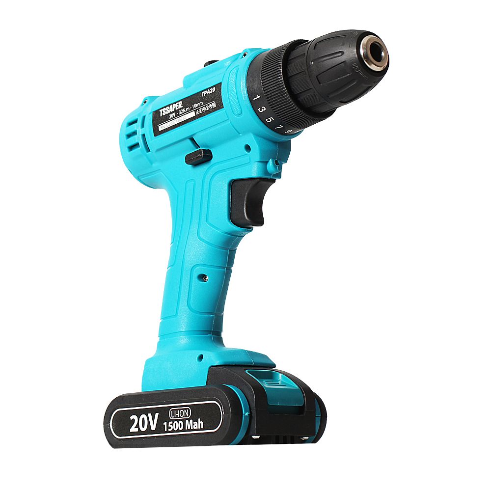 Furadeira e Parafusadeira 3/8 com Bateria 20v e fonte Tssaper