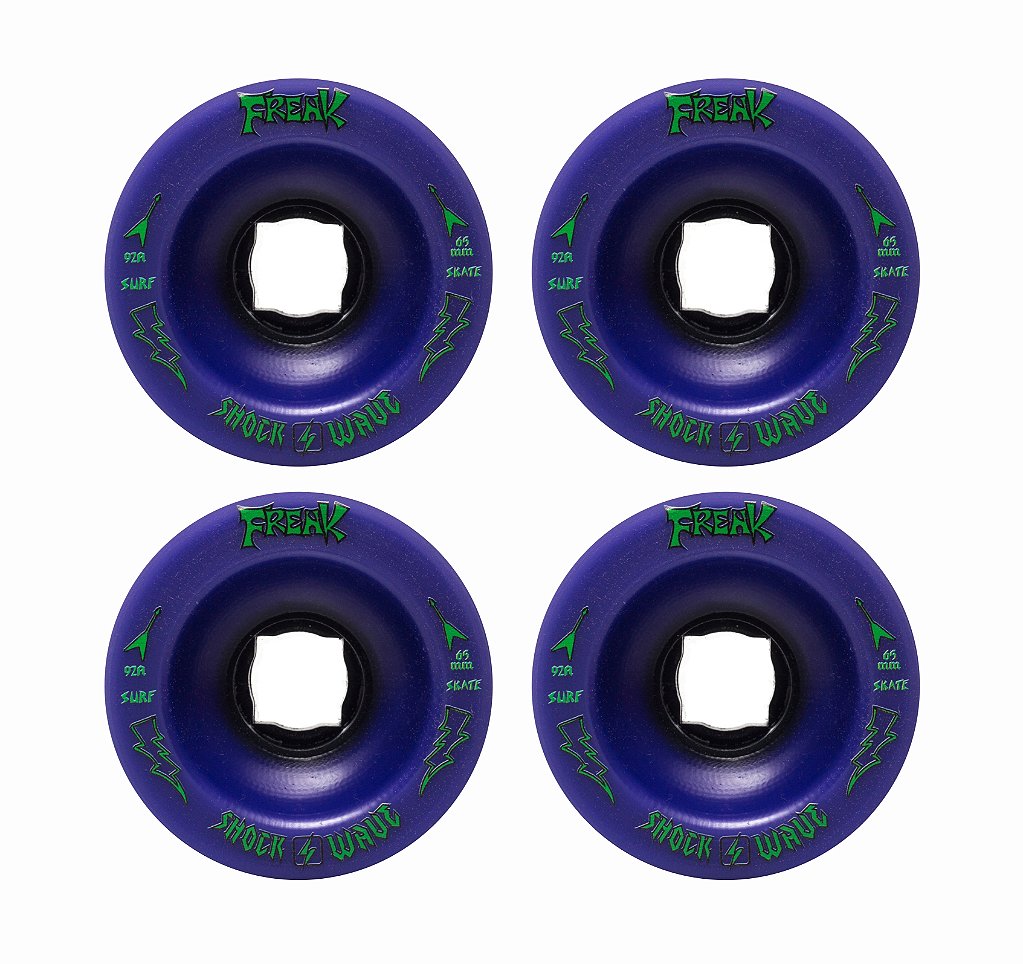 Rodas Freak Modelo: Shock Wave 65mm 92a - Freak SurfSkate