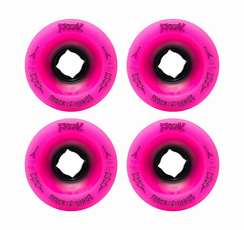 Roda Freak Modelo Shock Wave 65mm 92a - Para skate simulador de
