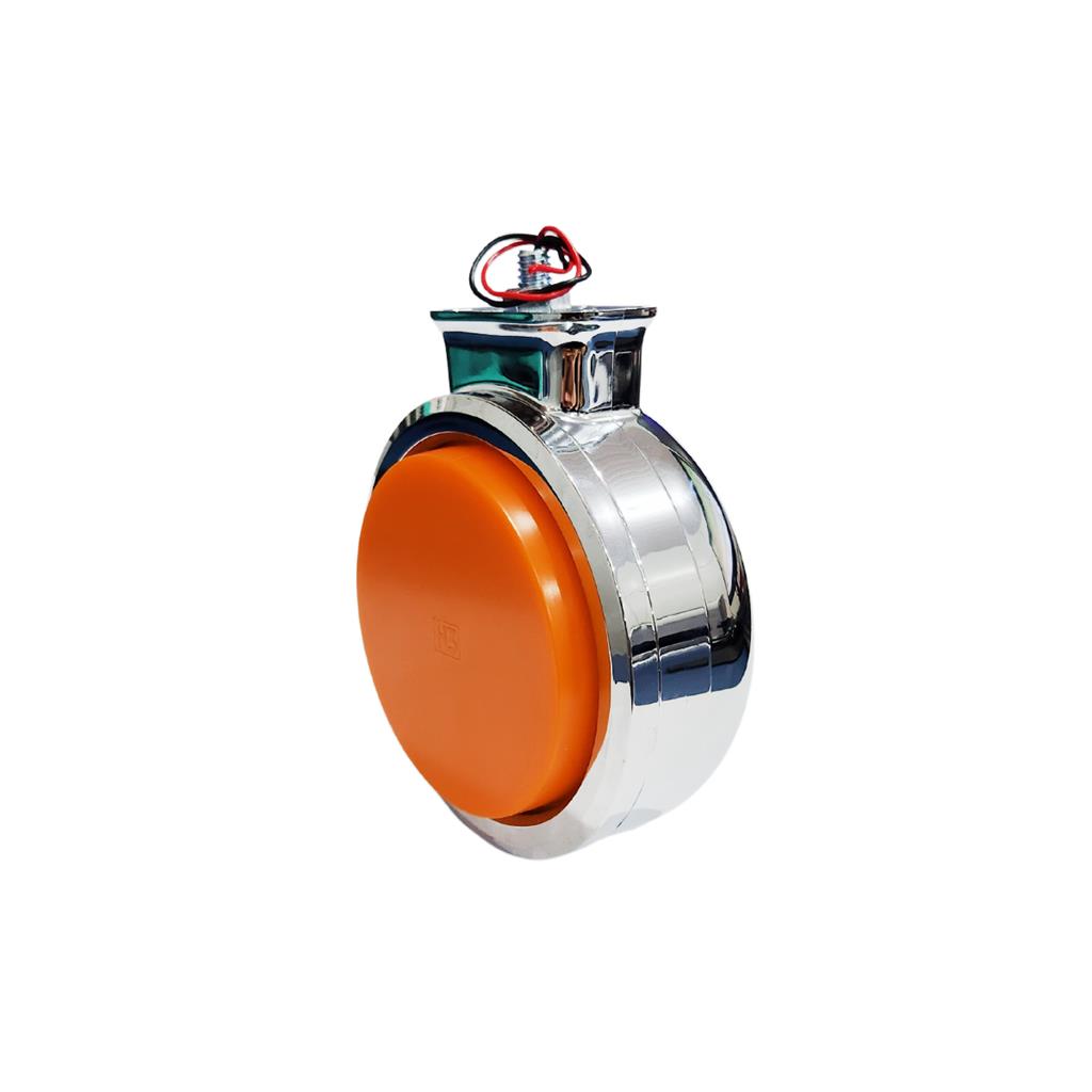 Kit 5 Lanterna Bojuda Foguinho Led Laranja Cromada 12v 24v