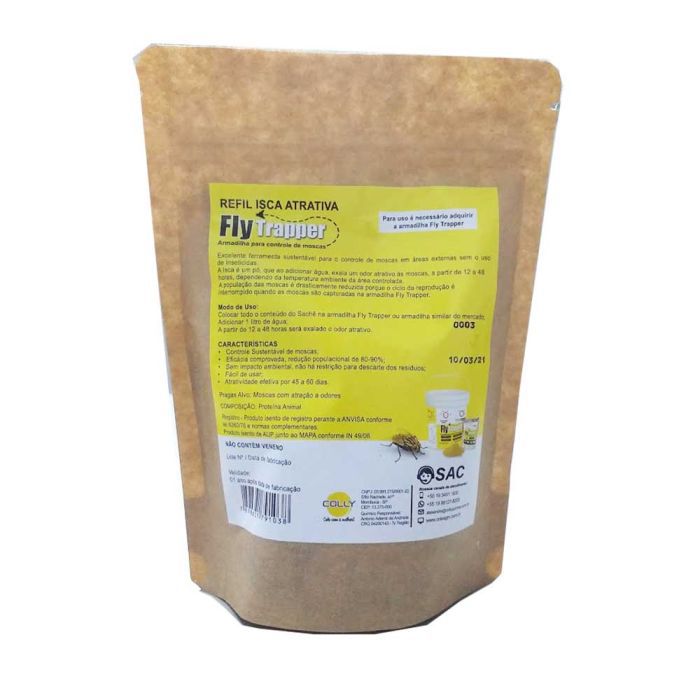 3 Refis Fly Trapper 250 Gramas - Pestshop