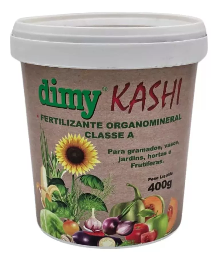 Fertilizante Organomineral Dimy Kashi 4 Em 1 Pote 400gr - Pestshop