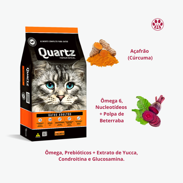 Ração Quartz Gatos Com Ingredientes Naturais Sem Corantes