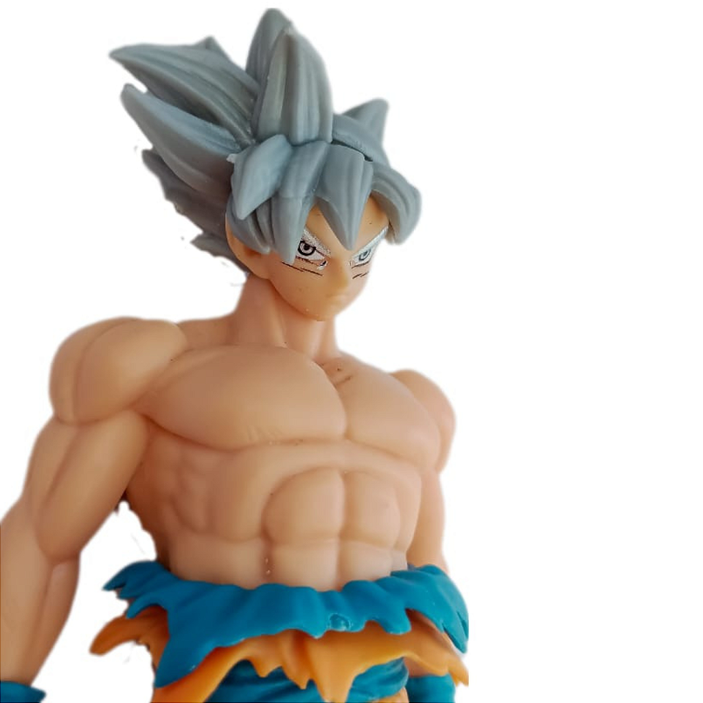 Boneco Goku Ultra Instinto Cabelo Cinza Prateado Colecionavel Super Sayajin  Dragon Ball Super