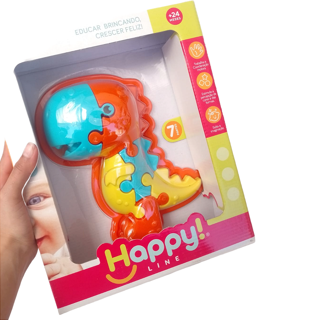 HAPPY LINE QUEBRA-CABEÇA DINO REF:636 - Washington Presentes