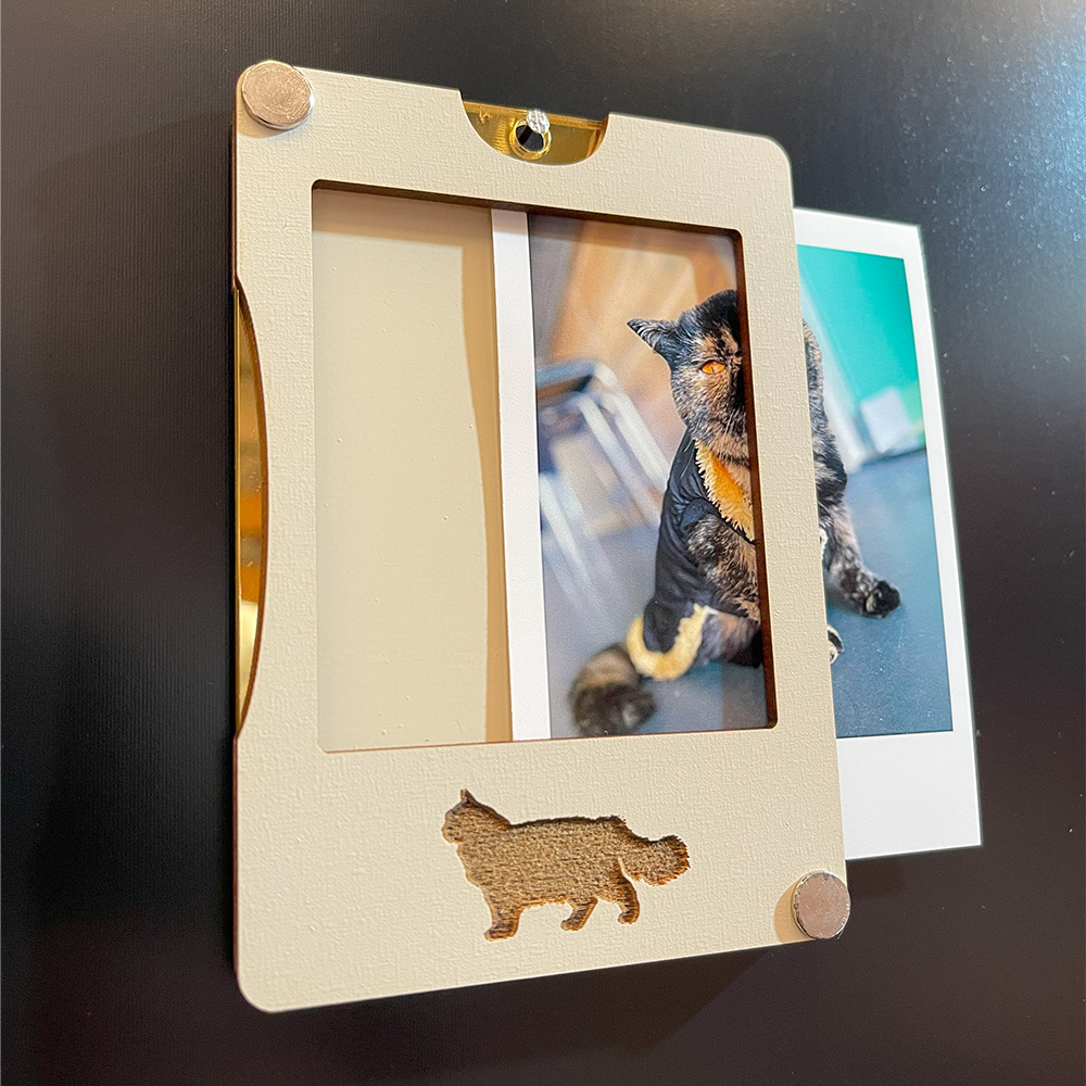 Suporte Quadro Porta Retrato Para Foto Polaroid Pet Lua Minguante - SilvaTec  Decor