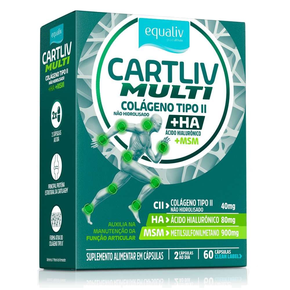 Kit 2 Cartiliv Colágeno Tipo 2 Equaliv - 60 Cápsulas em Promoção