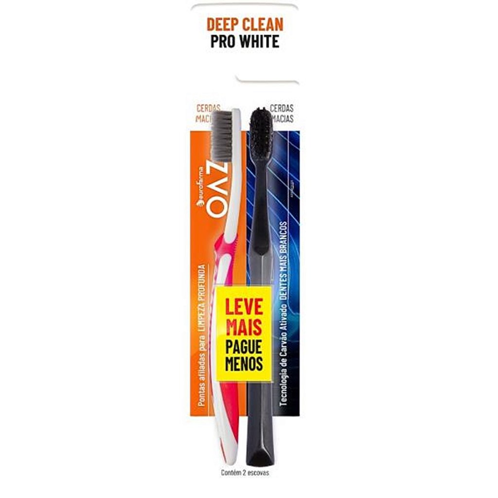 Escovas De Dente Oaz Deep Clean E Pro White Cores Variadas Display