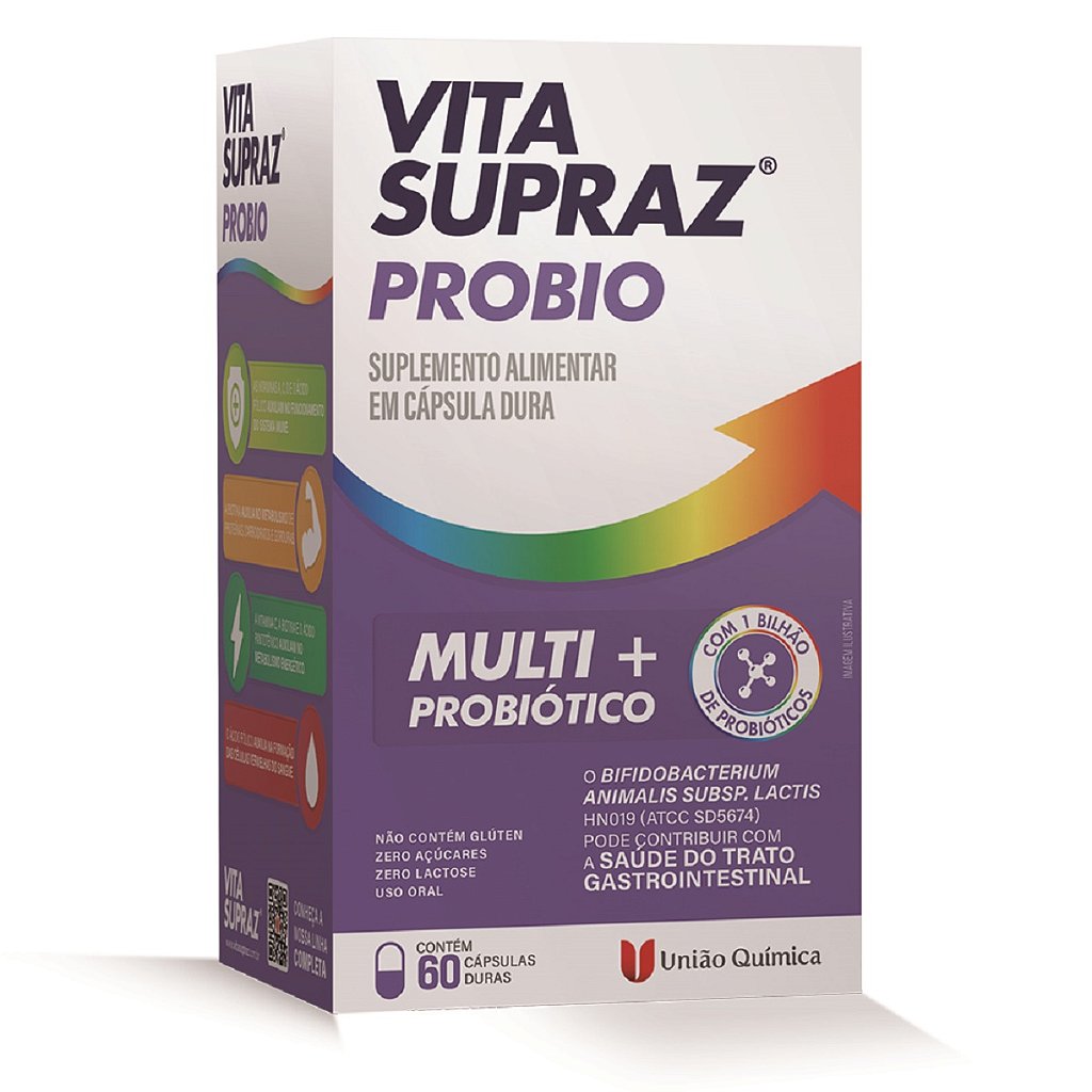 GLORIE VITA CAPSULE 330mg x 120粒 Suplemento Alimentar Vita Supraz Probio União Química 60 Cápsulas