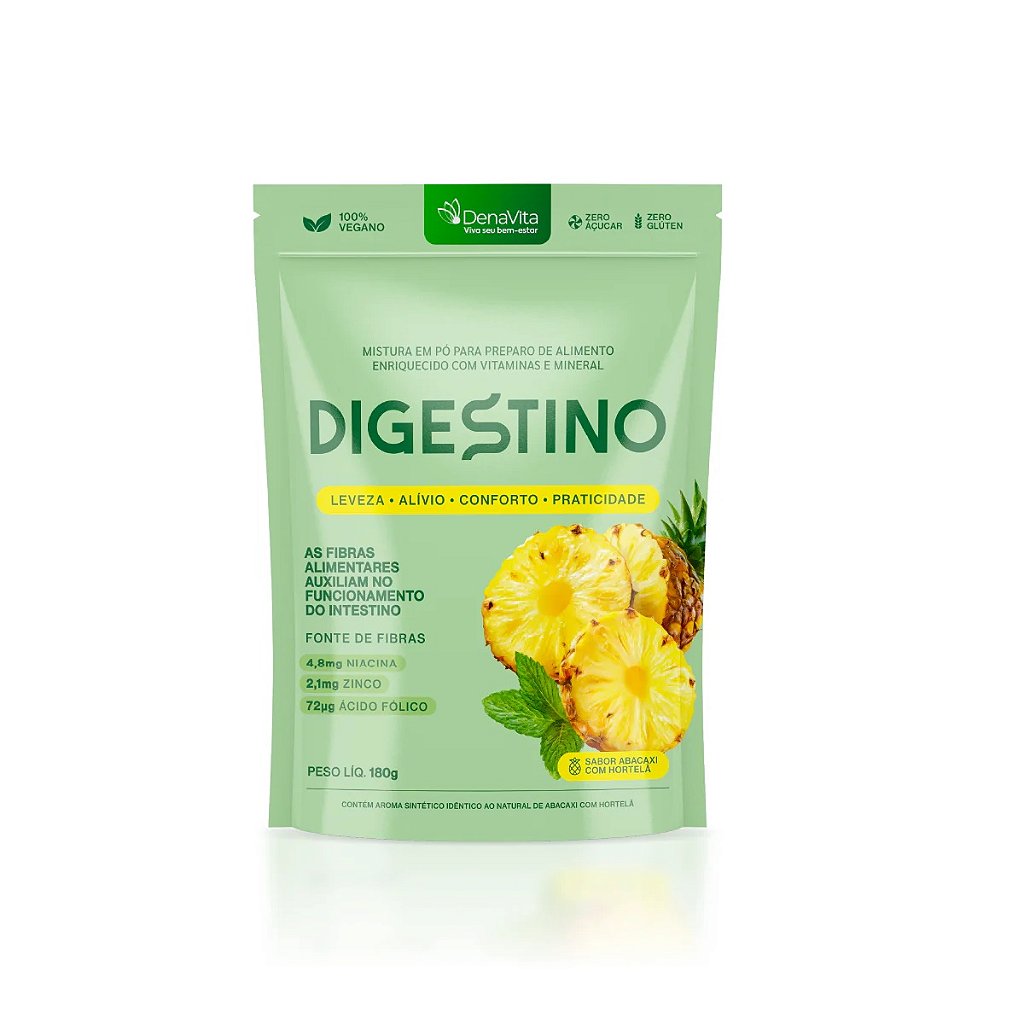Suplemento Alimentar Em Pó Digestino Sabor Abacaxi Com Hortelã