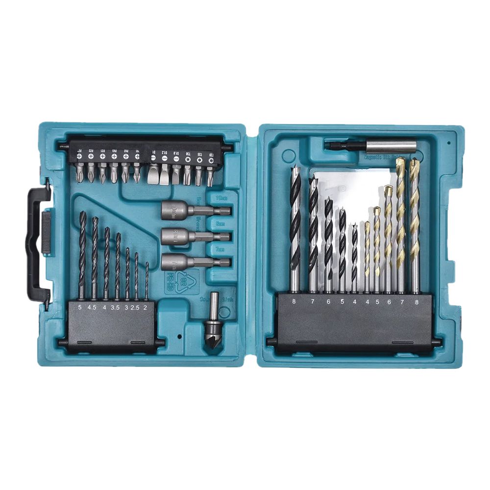 Jogo De Brocas E Pontas Bits Com 34 Peças D-36980 Makita - Japão