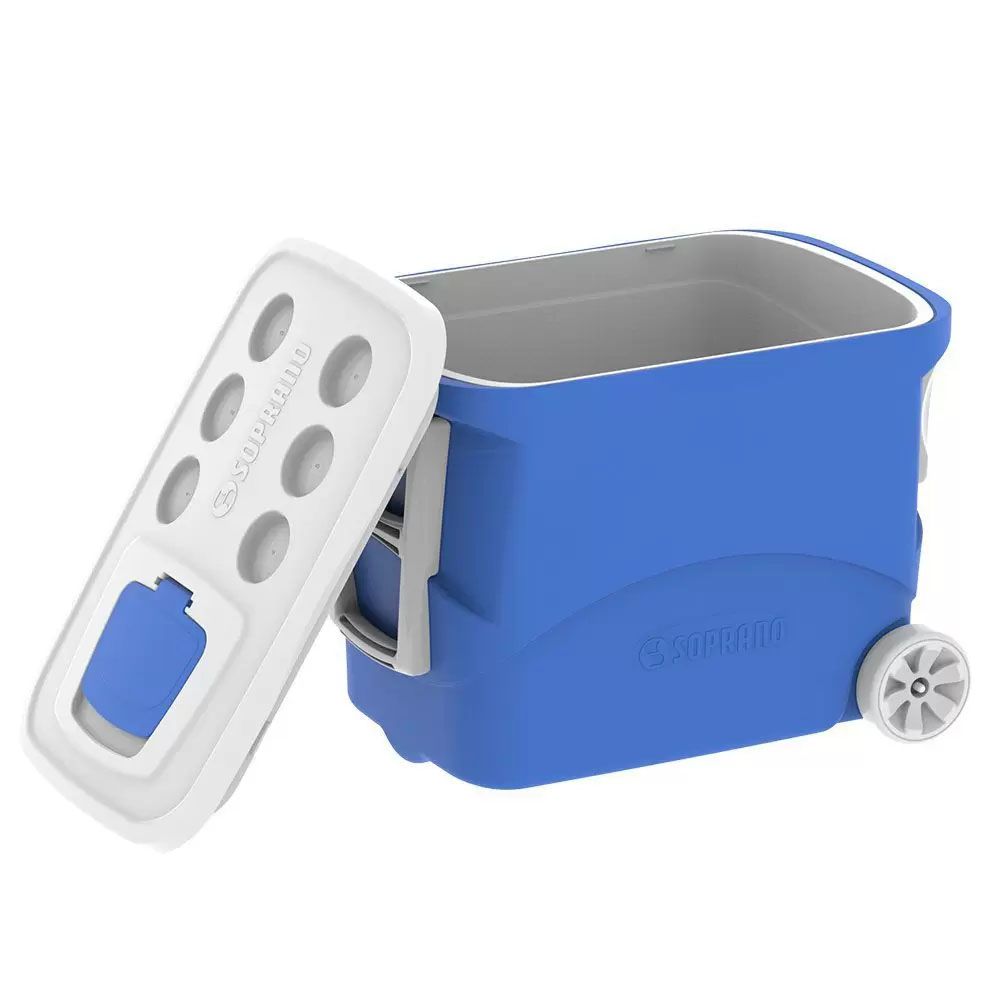 Caixa Térmica Cooler Tropical Plus C/ Roda 50l Azul Soprano
