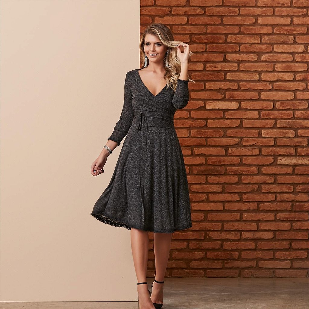 vestido malha tricot