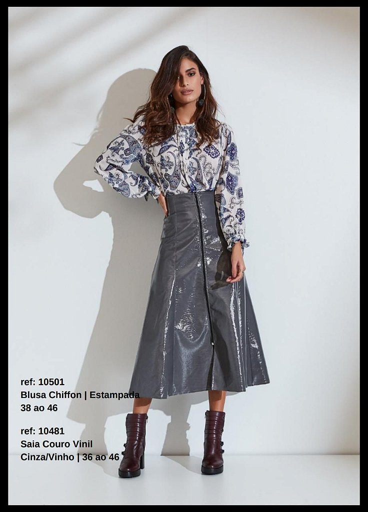 saia de couro tamanho 46