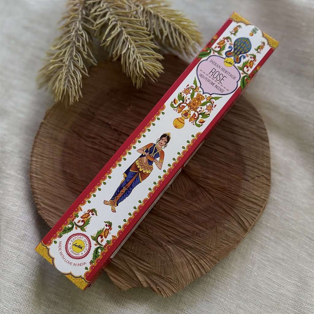 Incenso de Massala 15g Rose Rosa Indian Heritage | Jade Soul