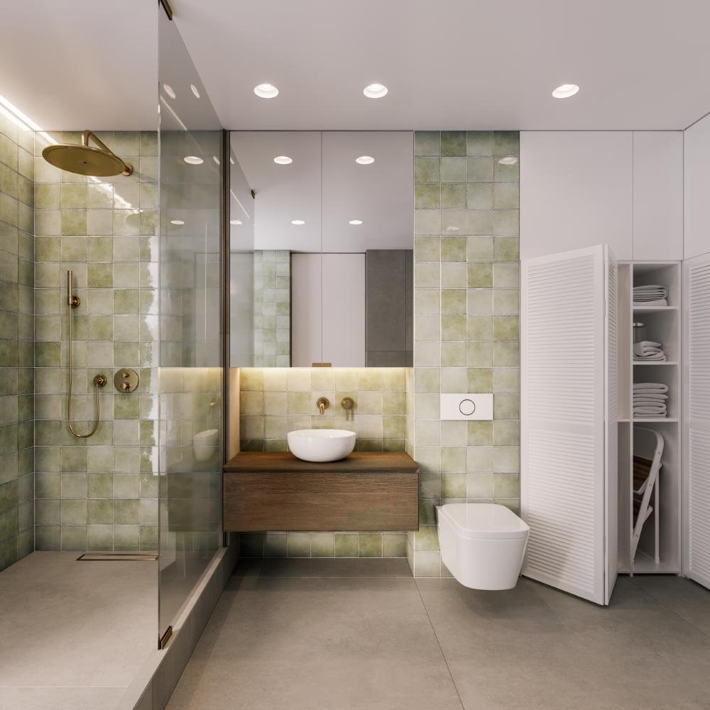 Revestimento Bold Brilhante 15,4x15,4cm Olaria Green Caixa 1,19m²