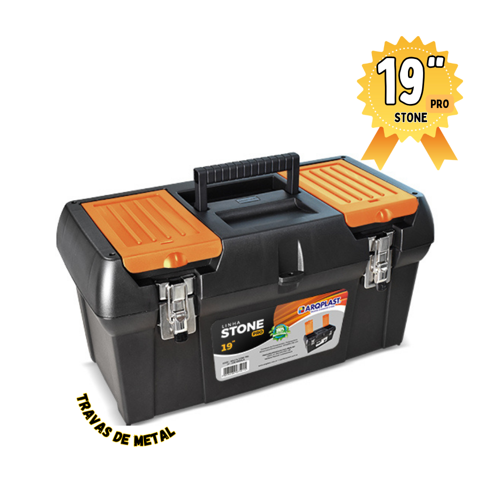 Maleta de Ferramentas Linha Stone Pro Aço Varios Tamanhos Arqplast