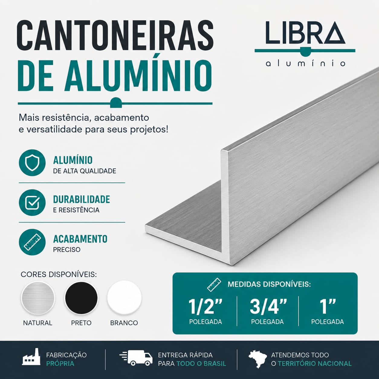 Cantoneiras de Alumínio Libra