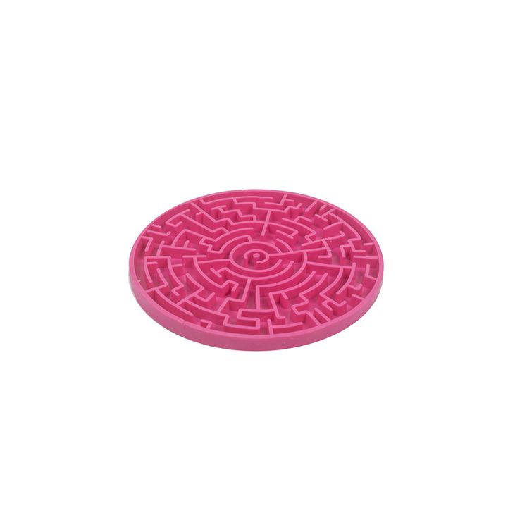 Labirinto Pink M Pet Games-Tapete para Lamber e Comedouro para