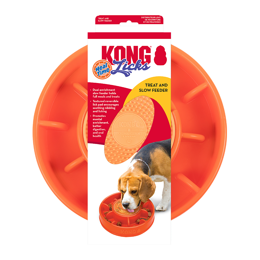 KONG Licks Mealtime – Comedouro Lento + Tapete Lambedor - Fandog